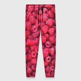 Женские брюки 3D с принтом Малинки в Курске, полиэстер 100% | прямой крой, два кармана без застежек по бокам, с мягкой трикотажной резинкой на поясе и по низу штанин. В поясе для дополнительного комфорта — широкие завязки | raspberry | летняя | ягодн