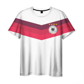Мужская футболка 3D с принтом Сборная Германии по футболу в Курске, 100% полиэфир | прямой крой, круглый вырез горловины, длина до линии бедер | Тематика изображения на принте: germany