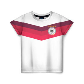 Детская футболка 3D с принтом Сборная Германии по футболу в Курске, 100% гипоаллергенный полиэфир | прямой крой, круглый вырез горловины, длина до линии бедер, чуть спущенное плечо, ткань немного тянется | germany