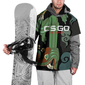 Накидка на куртку 3D с принтом cs:go - Fire Serpent (Огненный змей) в Курске, 100% полиэстер |  | cs | csgo | fire | go | serpent огненный | змей | кс