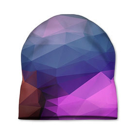 Шапка 3D с принтом Многогранник в Курске, 100% полиэстер | универсальный размер, печать по всей поверхности изделия | полигоны | треугольники | цветные