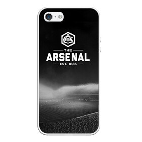 Чехол для iPhone 5/5S матовый с принтом Arsenal FC в Курске, Силикон | Область печати: задняя сторона чехла, без боковых панелей | арсенал
