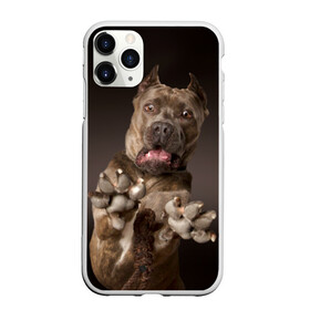 Чехол для iPhone 11 Pro Max матовый с принтом Кане корсо в Курске, Силикон |  | Тематика изображения на принте: animal | breed | brown | dog | fear | jump | legs | throw | бросок | дог | животное | испуг | коричневый | лапы | порода | прыжок | собака
