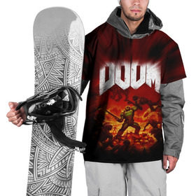 Накидка на куртку 3D с принтом Doom 2016 в Курске, 100% полиэстер |  | Тематика изображения на принте: 