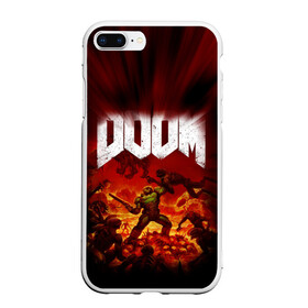 Чехол для iPhone 7Plus/8 Plus матовый с принтом Doom 2016 в Курске, Силикон | Область печати: задняя сторона чехла, без боковых панелей | 
