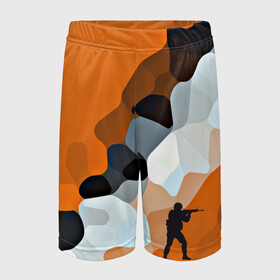 Детские спортивные шорты 3D с принтом CS GO Asiimov camouflage в Курске,  100% полиэстер
 | пояс оформлен широкой мягкой резинкой, ткань тянется
 | counter strike | камуфляж