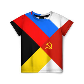 Детская футболка 3D с принтом Вечная Россия в Курске, 100% гипоаллергенный полиэфир | прямой крой, круглый вырез горловины, длина до линии бедер, чуть спущенное плечо, ткань немного тянется | Тематика изображения на принте: патриот | россия | русь | триколор | флаг | я русский