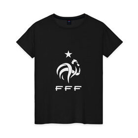 Женская футболка хлопок с принтом Сборная Франции по футболу в Курске, 100% хлопок | прямой крой, круглый вырез горловины, длина до линии бедер, слегка спущенное плечо | 2016 | france | евро | европы | мира | франция | чемпионат
