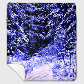Плед с рукавами с принтом Лес в Курске, 100% полиэстер | Закругленные углы, все края обработаны. Ткань не мнется и не растягивается. Размер 170*145 | ёлка | ель | зима | природа | снег | снежный | фиолетовый