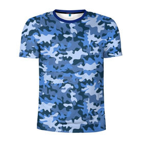Мужская футболка 3D спортивная с принтом Камуфляж в Курске, 100% полиэстер с улучшенными характеристиками | приталенный силуэт, круглая горловина, широкие плечи, сужается к линии бедра | Тематика изображения на принте: camo | авиация | ввс | камо | самолёты | синий