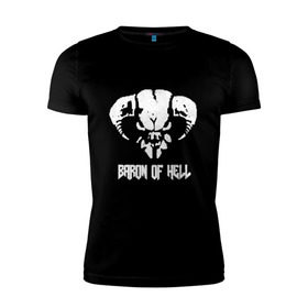 Мужская футболка премиум с принтом Doom 4 Head Baron Of Hell в Курске, 92% хлопок, 8% лайкра | приталенный силуэт, круглый вырез ворота, длина до линии бедра, короткий рукав | demon | hell | дум