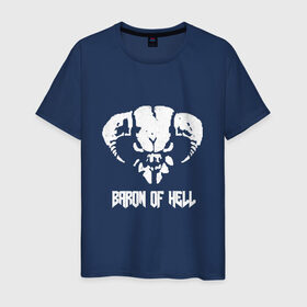 Мужская футболка хлопок с принтом Doom 4 Head Baron Of Hell в Курске, 100% хлопок | прямой крой, круглый вырез горловины, длина до линии бедер, слегка спущенное плечо. | Тематика изображения на принте: demon | hell | дум