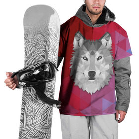 Накидка на куртку 3D с принтом Полигональный волк в Курске, 100% полиэстер |  | Тематика изображения на принте: волк | полигоны