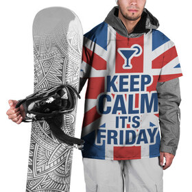 Накидка на куртку 3D с принтом Keep calm it`s friday в Курске, 100% полиэстер |  | friday | keep calm | пятница | успокойся | фразы