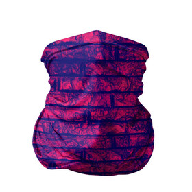 Бандана-труба 3D с принтом Bricks в Курске, 100% полиэстер, ткань с особыми свойствами — Activecool | плотность 150‒180 г/м2; хорошо тянется, но сохраняет форму | кирпич | лиловый | стена