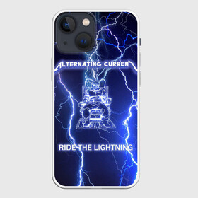 Чехол для iPhone 13 mini с принтом Metallica   Ride the Lightning в Курске,  |  | album | metal | metallica | ride the lightning | rock | альбом | метал | металлика | молния | рок