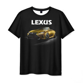 Мужская футболка 3D с принтом Lexus в Курске, 100% полиэфир | прямой крой, круглый вырез горловины, длина до линии бедер | lexus | авто | автомобиль | лексус | машина
