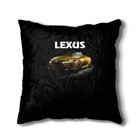 Подушка 3D с принтом Lexus в Курске, наволочка – 100% полиэстер, наполнитель – холлофайбер (легкий наполнитель, не вызывает аллергию). | состоит из подушки и наволочки. Наволочка на молнии, легко снимается для стирки | lexus | авто | автомобиль | лексус | машина