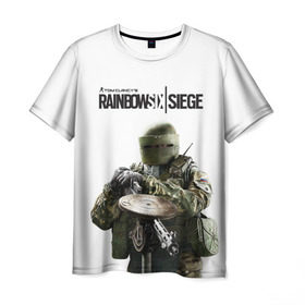 Мужская футболка 3D с принтом Rainbow Six Siege в Курске, 100% полиэфир | прямой крой, круглый вырез горловины, длина до линии бедер | rainbow six | tom clancy’s