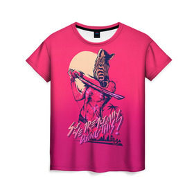 Женская футболка 3D с принтом Hotline Miami 14 в Курске, 100% полиэфир ( синтетическое хлопкоподобное полотно) | прямой крой, круглый вырез горловины, длина до линии бедер | game | hotline miami | hotlinemiami | игры | майями | хотлайн | хотланй майами