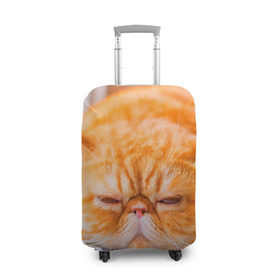 Чехол для чемодана 3D с принтом Рыжий кот в Курске, 86% полиэфир, 14% спандекс | двустороннее нанесение принта, прорези для ручек и колес | кот | кошка | милая | рыжий