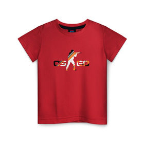 Детская футболка хлопок с принтом cs go asiimov style в Курске, 100% хлопок | круглый вырез горловины, полуприлегающий силуэт, длина до линии бедер | counter | strike | азимов | го | контр | кс | страйк