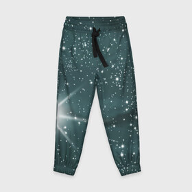 Детские брюки 3D с принтом Звездное небо 2 в Курске, 100% полиэстер | манжеты по низу, эластичный пояс регулируется шнурком, по бокам два кармана без застежек, внутренняя часть кармана из мелкой сетки | звездное | звезды | космом | небо