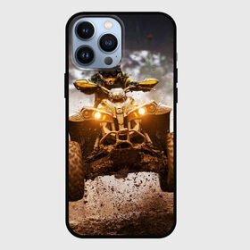 Чехол для iPhone 13 Pro Max с принтом Квадроцикл в Курске,  |  | Тематика изображения на принте: гонки | гонщик | грязь | квадроцикл | колеса | мотоцикл