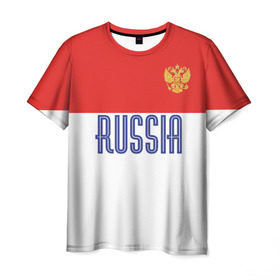 Мужская футболка 3D с принтом Сборная России в Курске, 100% полиэфир | прямой крой, круглый вырез горловины, длина до линии бедер | евро | европы | россии | россия | сборная | футбол