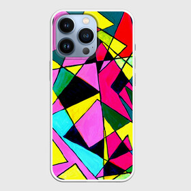 Чехол для iPhone 13 Pro с принтом Треугольники в Курске,  |  | Тематика изображения на принте: картина | разноцветный | яркий
