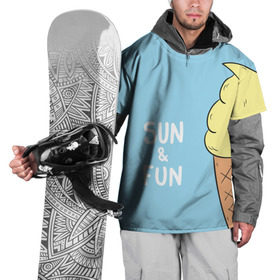 Накидка на куртку 3D с принтом Sun & Fun в Курске, 100% полиэстер |  | 