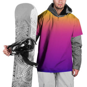 Накидка на куртку 3D с принтом Чёткий градиент в Курске, 100% полиэстер |  | cs:go | градиент | диджей | желтый | музыка | розовый | синий | фиолетовый | чёткий