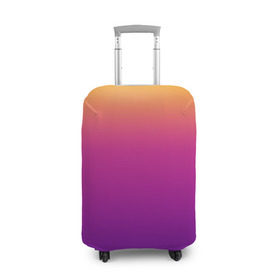 Чехол для чемодана 3D с принтом Чёткий градиент в Курске, 86% полиэфир, 14% спандекс | двустороннее нанесение принта, прорези для ручек и колес | cs:go | градиент | диджей | желтый | музыка | розовый | синий | фиолетовый | чёткий