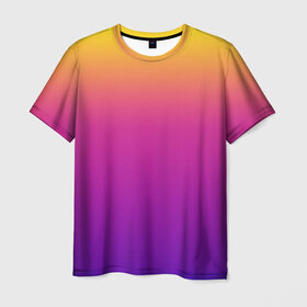 Мужская футболка 3D с принтом Чёткий градиент в Курске, 100% полиэфир | прямой крой, круглый вырез горловины, длина до линии бедер | Тематика изображения на принте: cs:go | градиент | диджей | желтый | музыка | розовый | синий | фиолетовый | чёткий