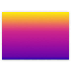 Поздравительная открытка с принтом Чёткий градиент в Курске, 100% бумага | плотность бумаги 280 г/м2, матовая, на обратной стороне линовка и место для марки
 | cs:go | градиент | диджей | желтый | музыка | розовый | синий | фиолетовый | чёткий