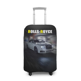 Чехол для чемодана 3D с принтом Rolls-Royce в Курске, 86% полиэфир, 14% спандекс | двустороннее нанесение принта, прорези для ручек и колес | rolls royce | авто | автомобиль | роллс ройс