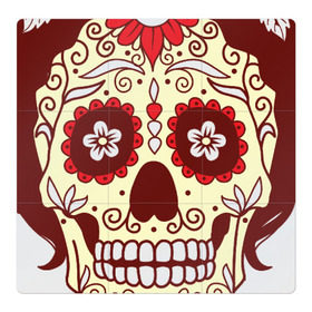 Магнитный плакат 3Х3 с принтом День мертвецов в Курске, Полимерный материал с магнитным слоем | 9 деталей размером 9*9 см | cobwebs | color | day of the dead | dead | death | eyes | girl | holiday | makeup | mask | mexican skull | mexico | ornament | pattern | взгляд | девушка | день мертвых | макияж | маска | мексика | мексиканский череп | мертвецов | орнамент | паутина | пра