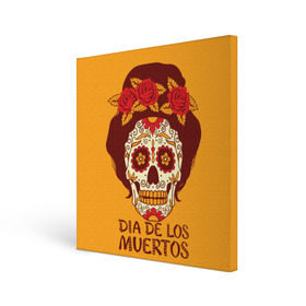 Холст квадратный с принтом Мексиканский череп в Курске, 100% ПВХ |  | cobwebs | color | day of the dead | dead | death | eyes | girl | holiday | makeup | mask | mexican skull | mexico | ornament | pattern | взгляд | девушка | день мертвых | макияж | маска | мексика | мексиканский череп | мертвецов | орнамент | паутина | пра
