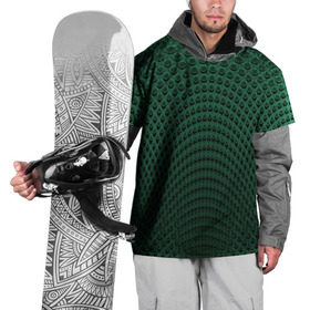 Накидка на куртку 3D с принтом Парящие кружки в Курске, 100% полиэстер |  | Тематика изображения на принте: абстракция | зеленый | круги | объем | стиль | тень
