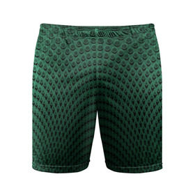 Мужские шорты 3D спортивные с принтом Парящие кружки в Курске,  |  | абстракция | зеленый | круги | объем | стиль | тень