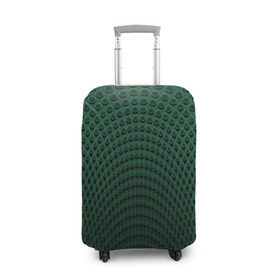 Чехол для чемодана 3D с принтом Парящие кружки в Курске, 86% полиэфир, 14% спандекс | двустороннее нанесение принта, прорези для ручек и колес | абстракция | зеленый | круги | объем | стиль | тень