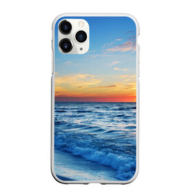 Чехол для iPhone 11 Pro Max матовый с принтом Море на закате в Курске, Силикон |  | волны | закат | море | небо | облака | пейзаж | пляж