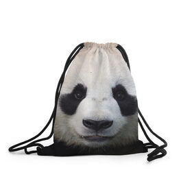 Рюкзак-мешок 3D с принтом Милая панда в Курске, 100% полиэстер | плотность ткани — 200 г/м2, размер — 35 х 45 см; лямки — толстые шнурки, застежка на шнуровке, без карманов и подкладки | animal | hunny | panda | животные | классная | милая | милота | панда | фото | хорошая