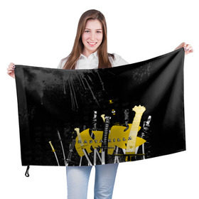 Флаг 3D с принтом Wu-tang clan в Курске, 100% полиэстер | плотность ткани — 95 г/м2, размер — 67 х 109 см. Принт наносится с одной стороны | gza | hip hop | rza | wu fam | ву танг клан | хип хоп