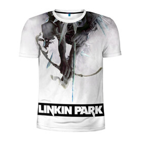 Мужская футболка 3D спортивная с принтом Linkin Park в Курске, 100% полиэстер с улучшенными характеристиками | приталенный силуэт, круглая горловина, широкие плечи, сужается к линии бедра | linkin park