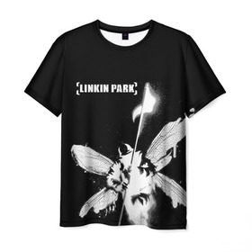 Мужская футболка 3D с принтом Linkin Park в Курске, 100% полиэфир | прямой крой, круглый вырез горловины, длина до линии бедер | linkin park