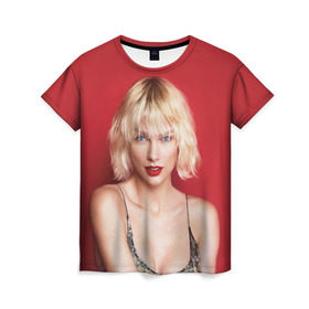 Женская футболка 3D с принтом Taylor Swift в Курске, 100% полиэфир ( синтетическое хлопкоподобное полотно) | прямой крой, круглый вырез горловины, длина до линии бедер | звезда | знаменитость | музыка | певица