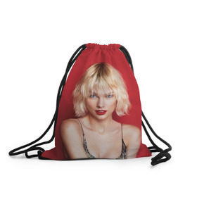 Рюкзак-мешок 3D с принтом Taylor Swift в Курске, 100% полиэстер | плотность ткани — 200 г/м2, размер — 35 х 45 см; лямки — толстые шнурки, застежка на шнуровке, без карманов и подкладки | звезда | знаменитость | музыка | певица
