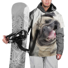 Накидка на куртку 3D с принтом Смешная собачка в Курске, 100% полиэстер |  | Тематика изображения на принте: прикол | смешная | смешно | собака | язык