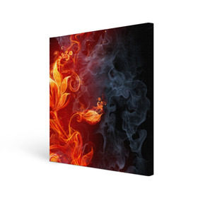 Холст квадратный с принтом Стихия огня в Курске, 100% ПВХ |  | Тематика изображения на принте: дым | пламя | страсть